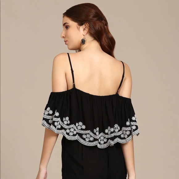 Black Romper with Lace - Picture 4 of 10